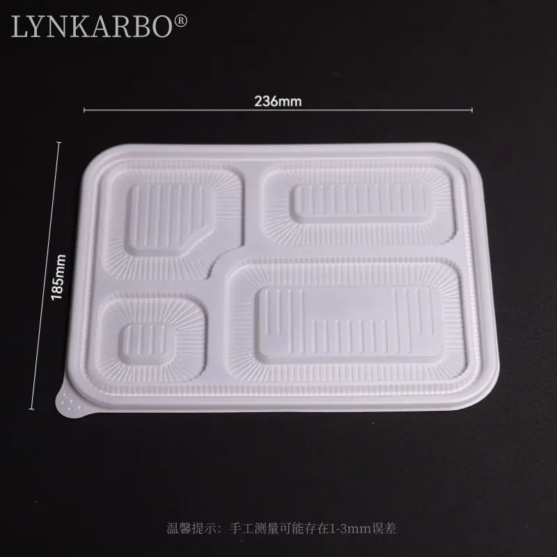 CPLA disposable four-compartment Japanese-style food container